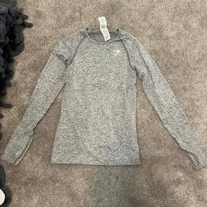 Gymshark Gray Long Sleeve Athletic Top
